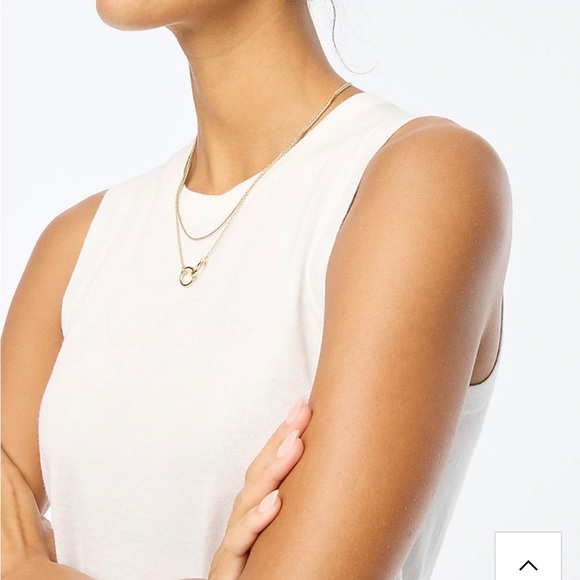 J crew white sweater shell tank top sleeveless - Picture 2 of 4